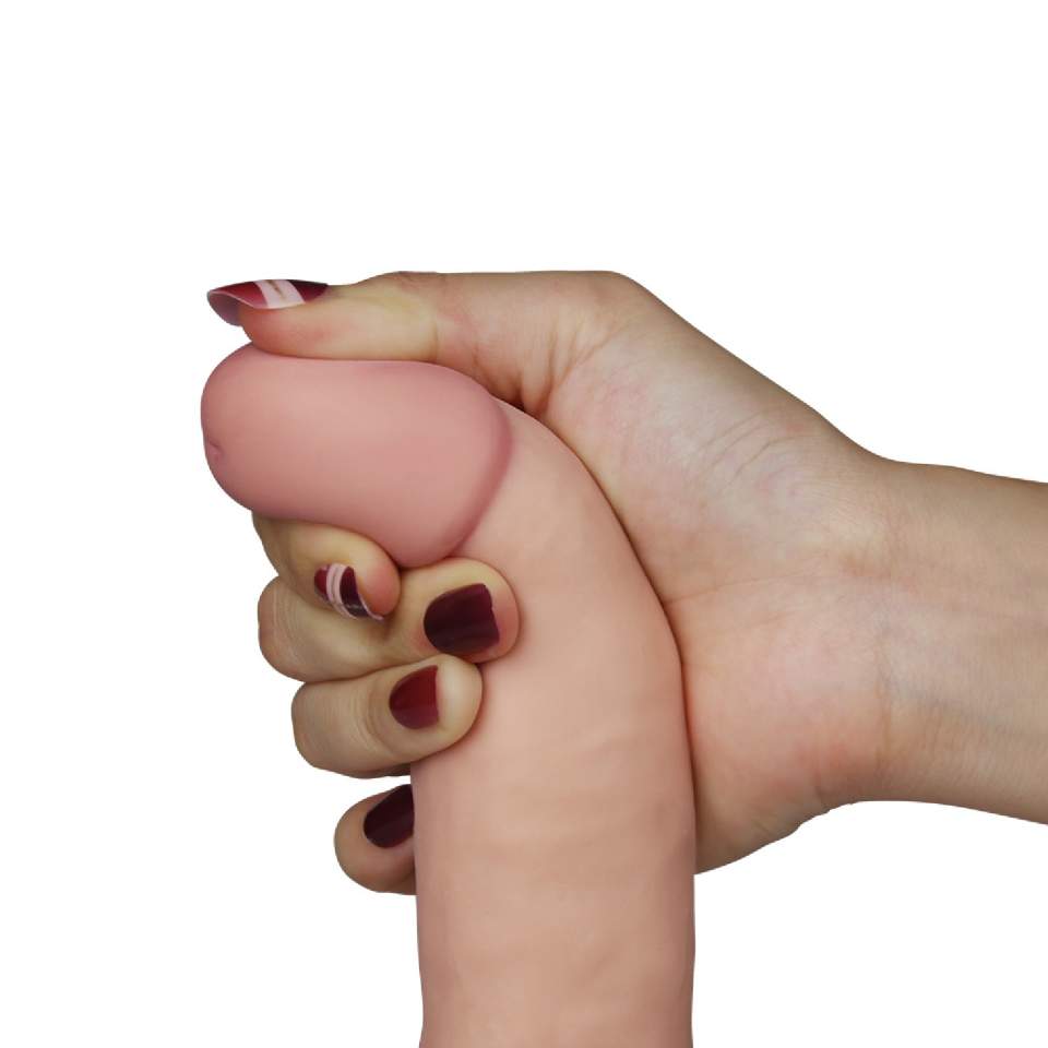 Realistyczne dildo z wibracjami w kolorze cielistym z przyssawką, 10 prędkości & wzory silnych wibracji- 18m