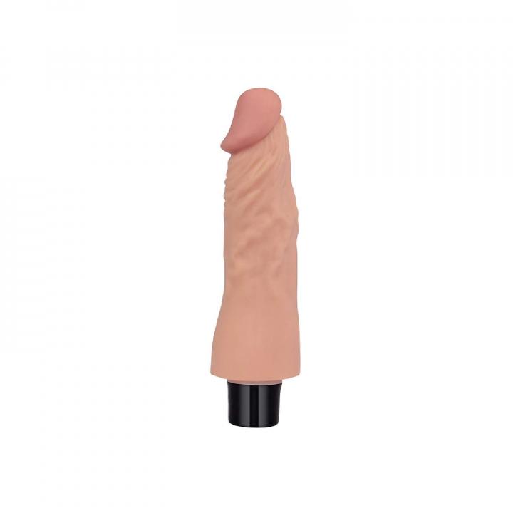Realistyczne dildo z wibracjami w kolorze cielistym, wodoodporne i giętkie- 18cm