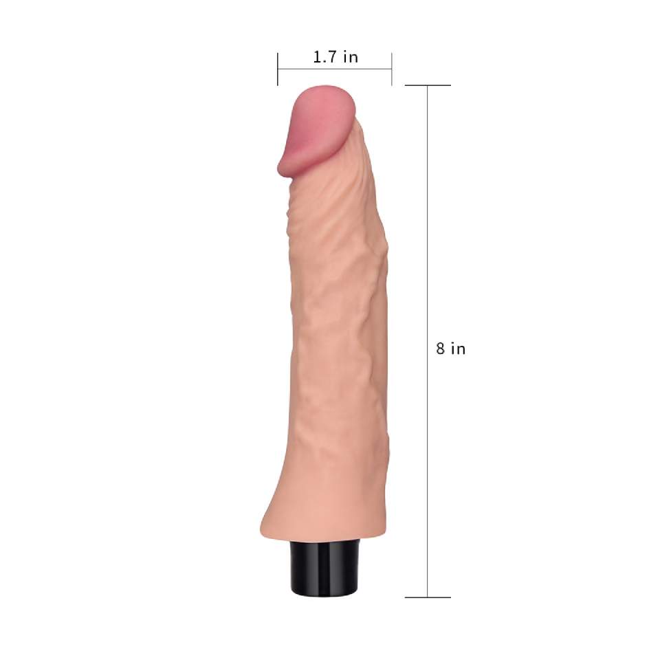 Realistyczne dildo z wibracjami w kolorze cielistym, wodoodporne i giętkie- 21,8cm