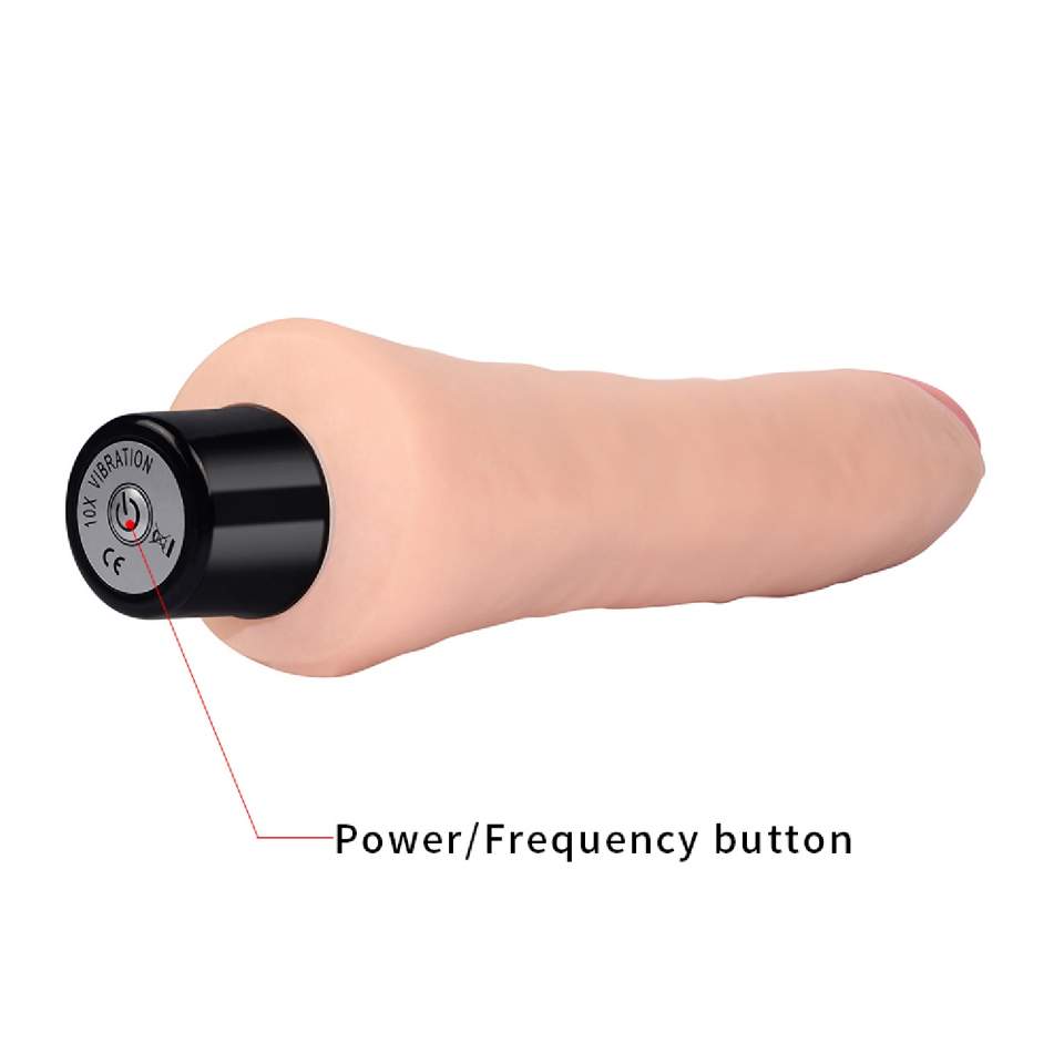 Realistyczne dildo z wibracjami w kolorze cielistym, wodoodporne i giętkie- 23cm