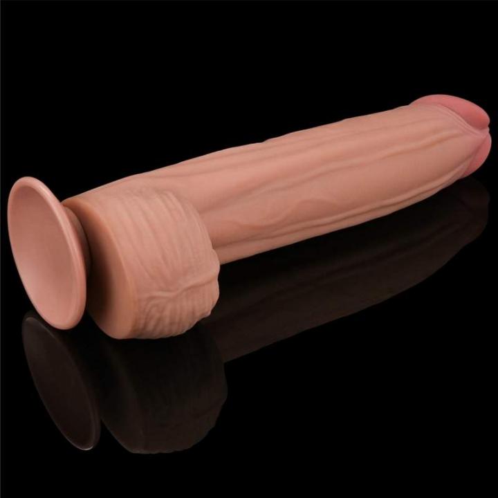 Duże i grube realistyczne dildo z przyssawką dla odważnych- 31cm