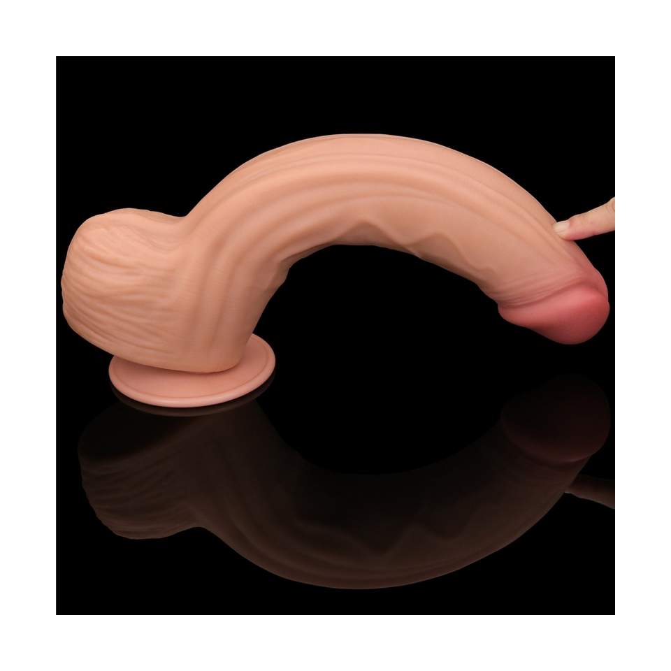 Duże i grube realistyczne dildo z przyssawką dla odważnych- 31cm