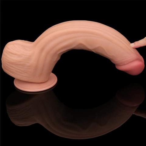 Duże i grube realistyczne dildo z przyssawką dla odważnych- 31cm