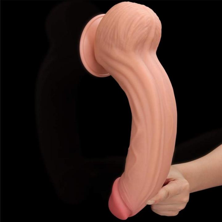 Duże i grube realistyczne dildo z przyssawką dla odważnych- 31cm