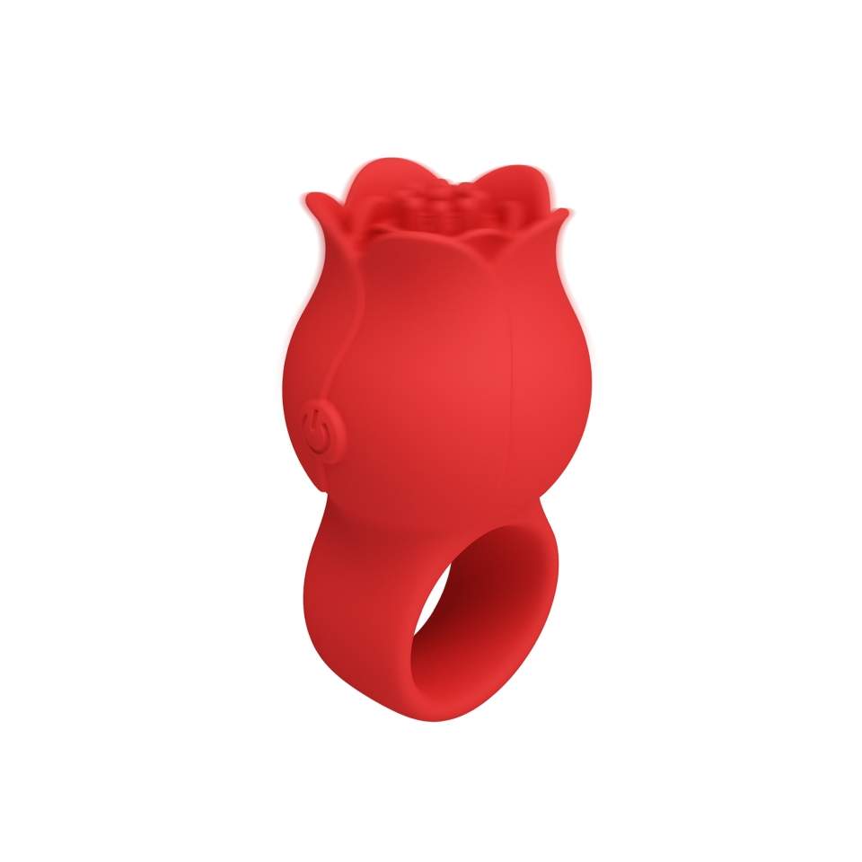 Zmysłowy wibrator na palec dla niezapomnianych doznań w kształcie róży- 10 funkcji wibracji