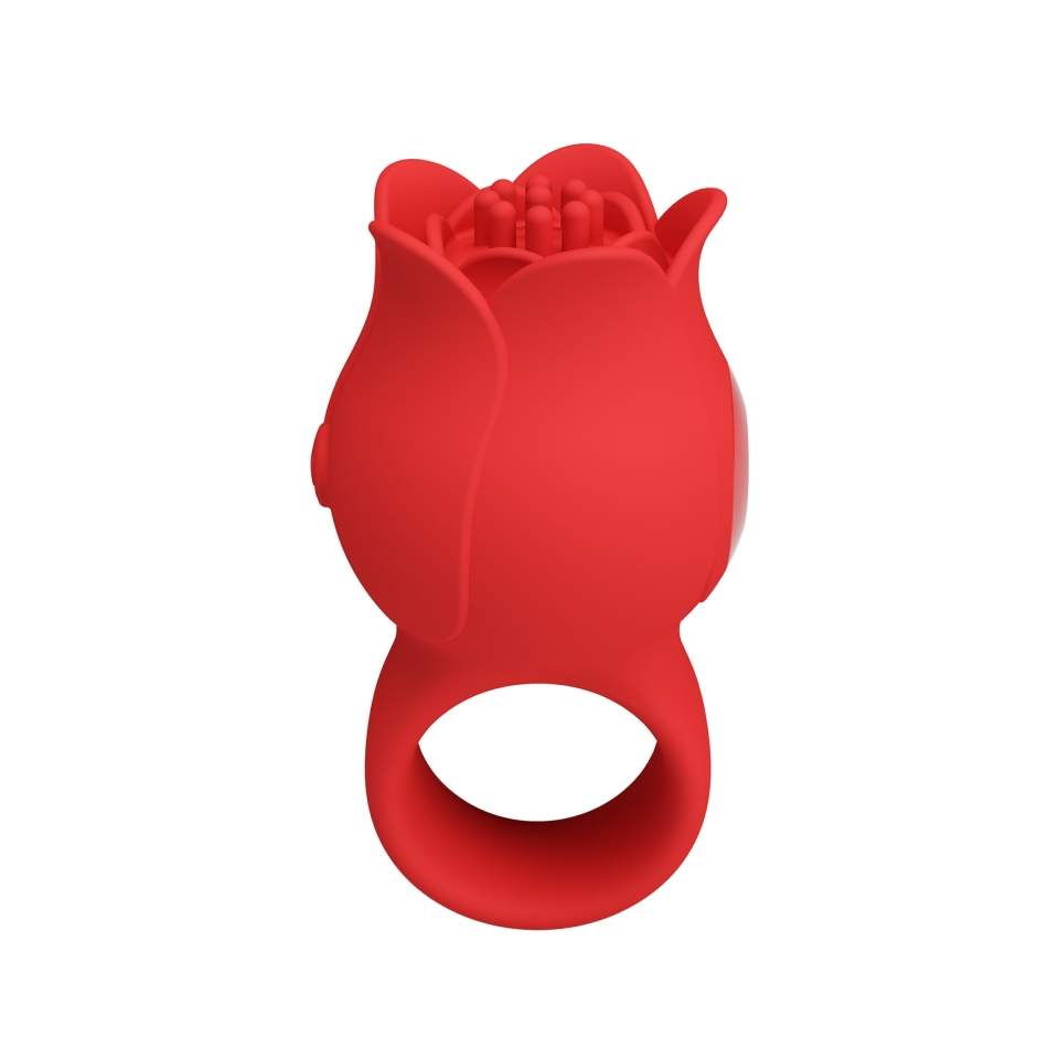 Zmysłowy wibrator na palec dla niezapomnianych doznań w kształcie róży- 10 funkcji wibracji