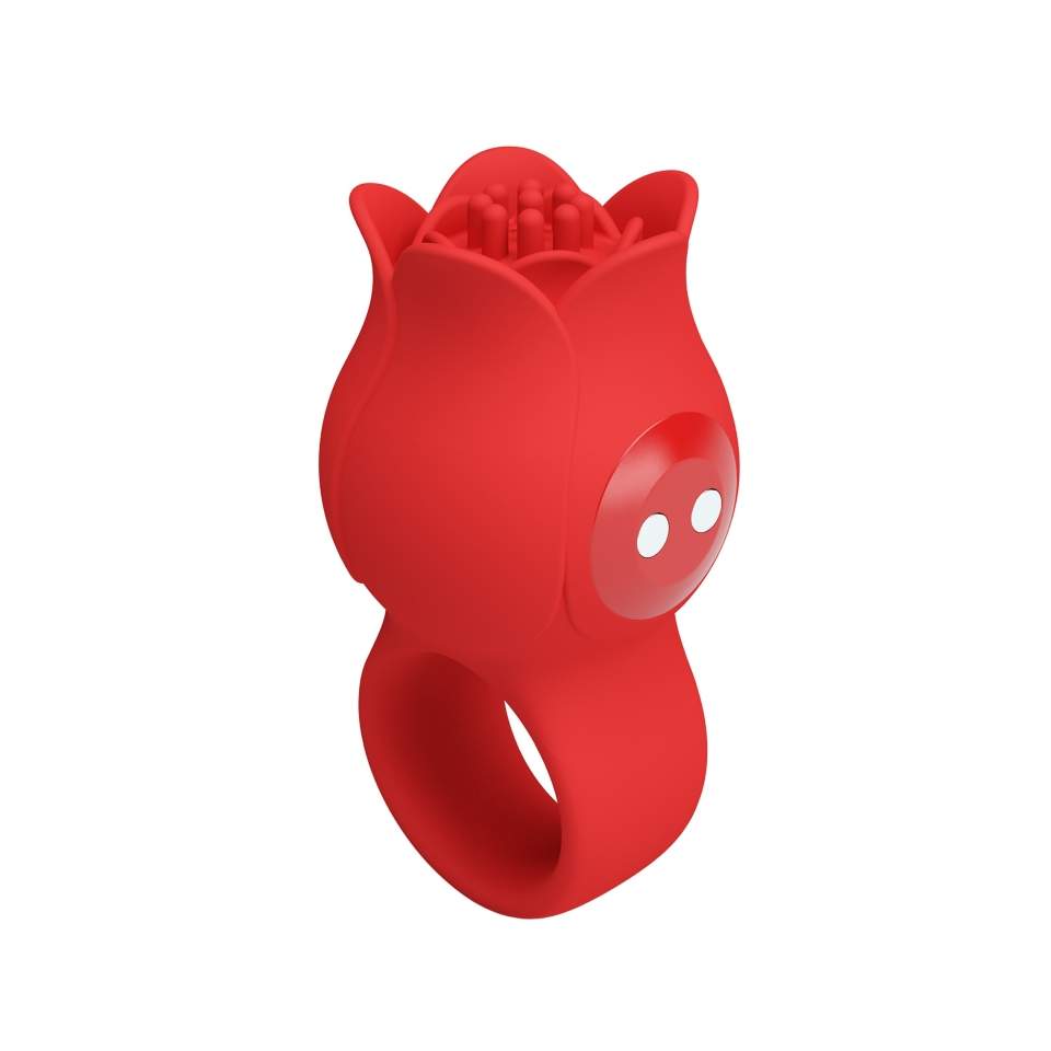 Zmysłowy wibrator na palec dla niezapomnianych doznań w kształcie róży- 10 funkcji wibracji