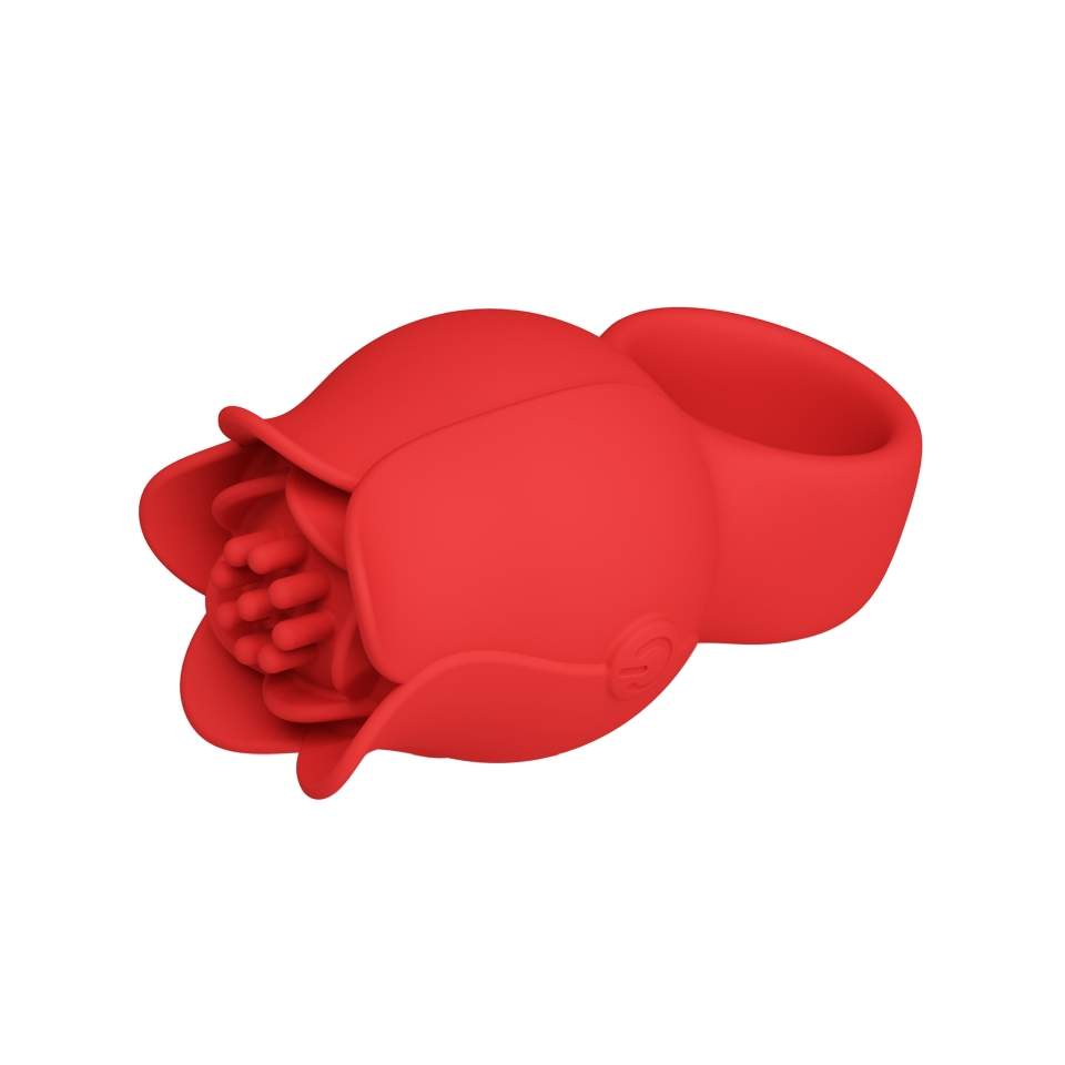 Zmysłowy wibrator na palec dla niezapomnianych doznań w kształcie róży- 10 funkcji wibracji