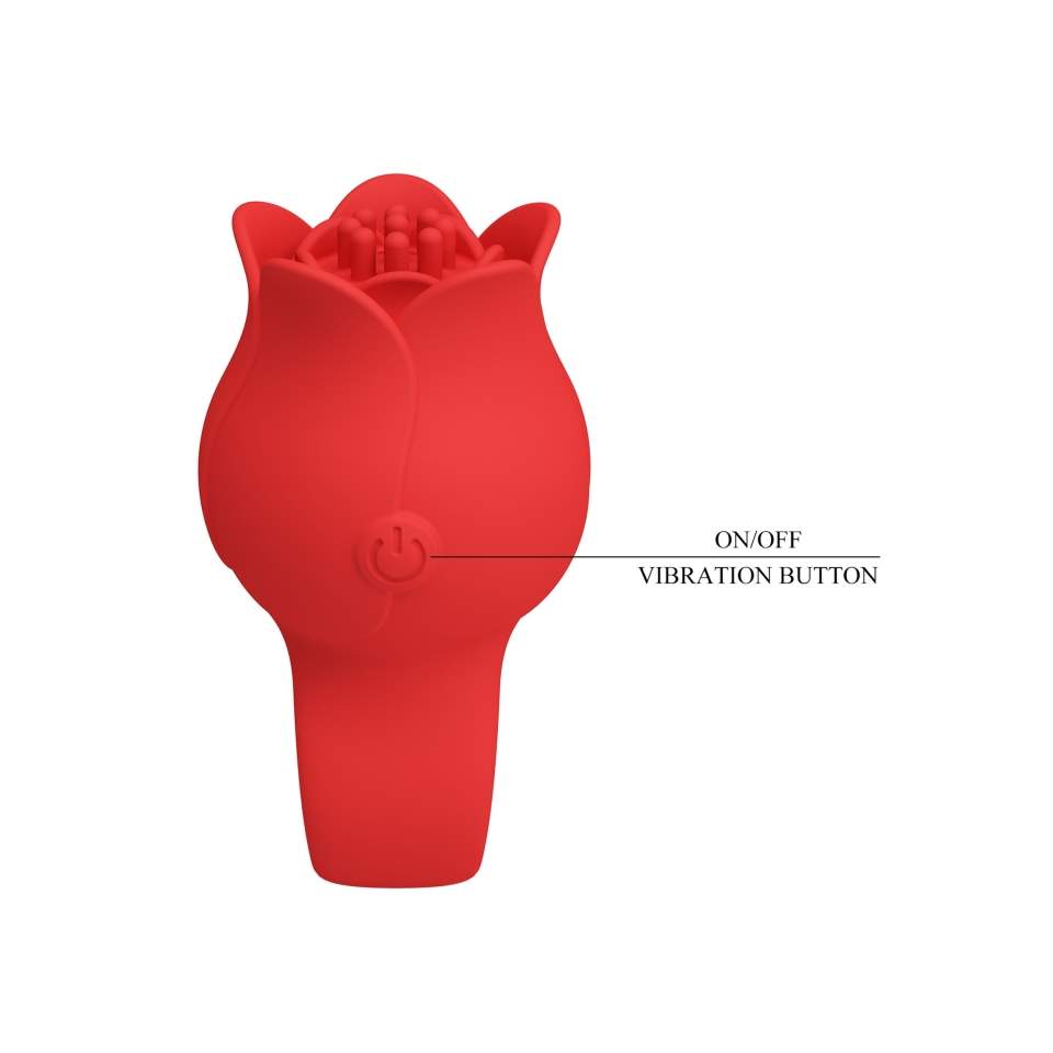 Zmysłowy wibrator na palec dla niezapomnianych doznań w kształcie róży- 10 funkcji wibracji