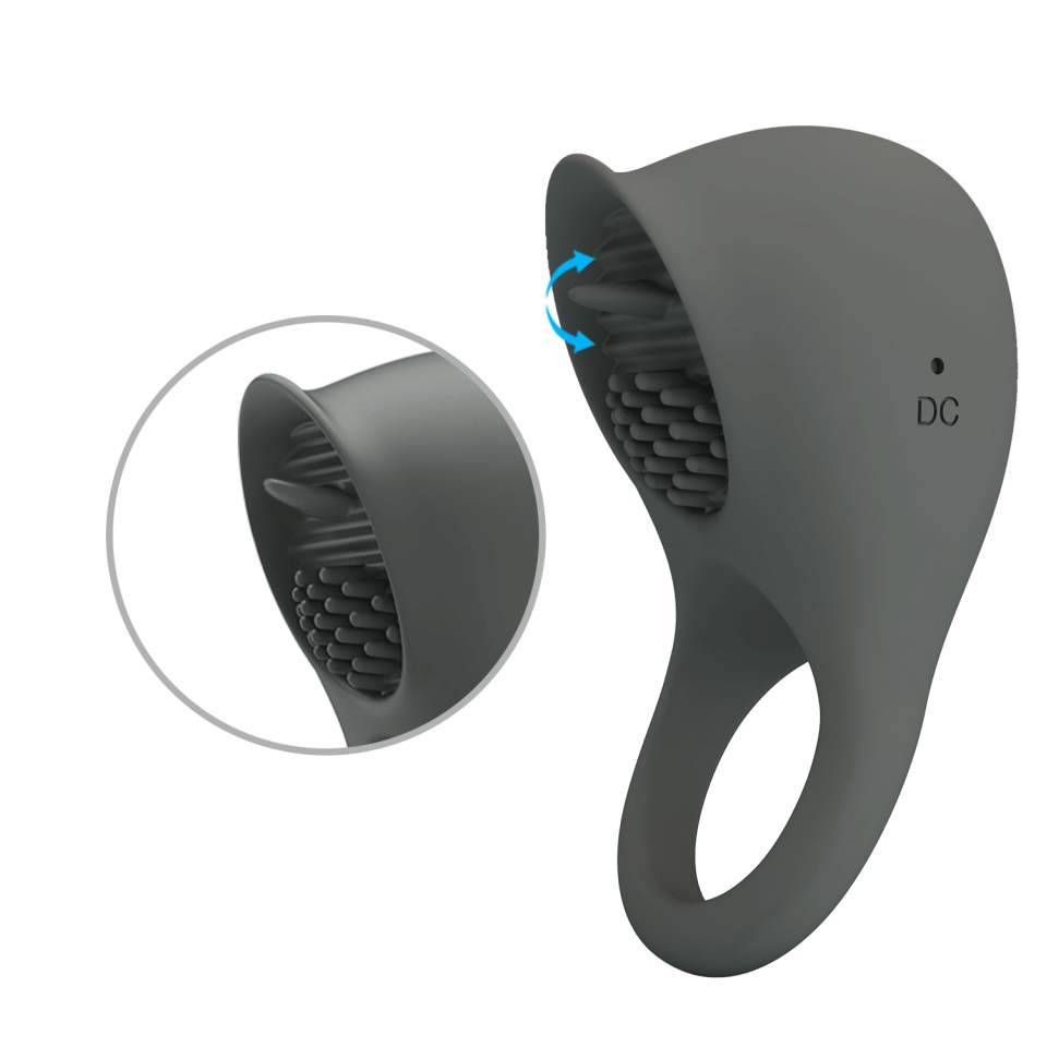 Silikonowy pierścień ze stymulującymi języczkami -