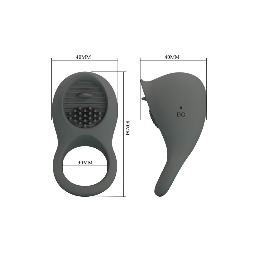 Silikonowy pierścień ze stymulującymi języczkami -