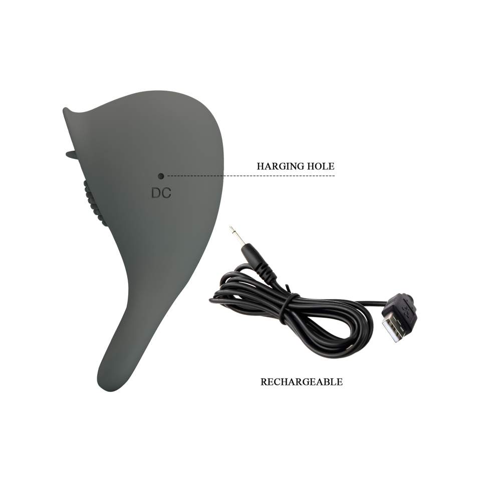 Silikonowy pierścień ze stymulującymi języczkami -