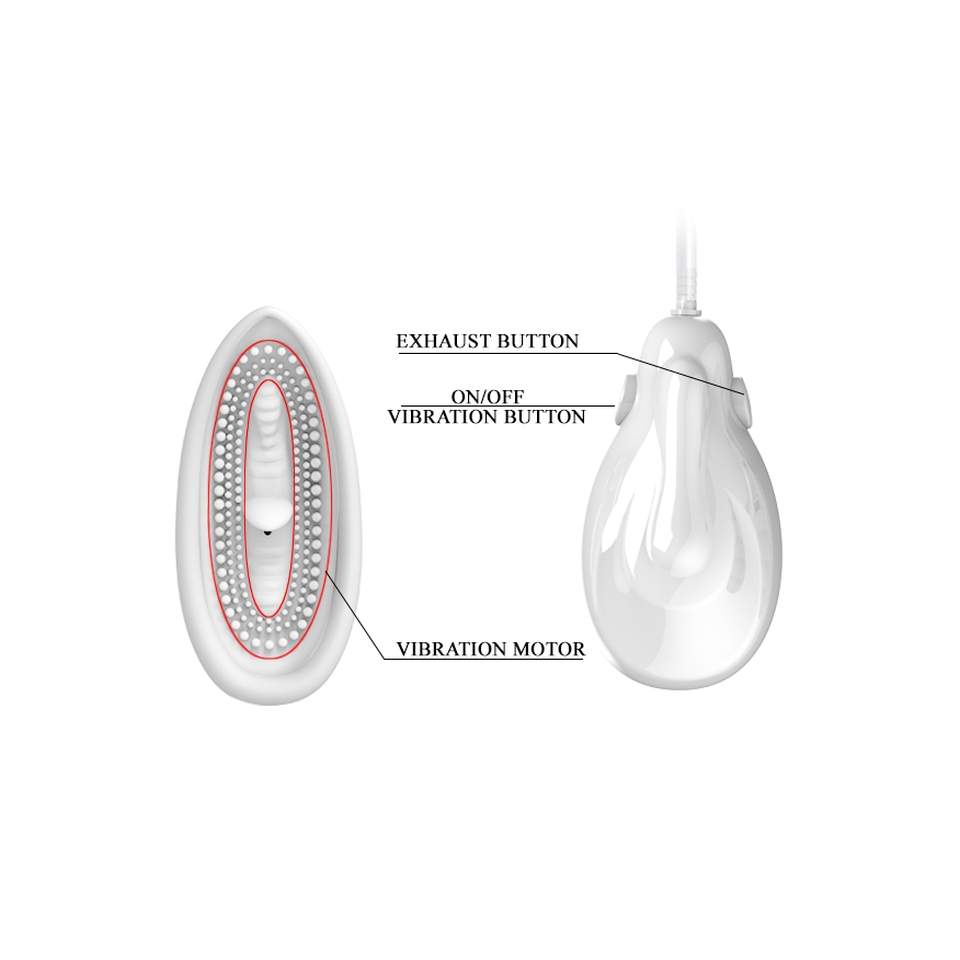 Masażer waginalny z pompką i języczkiem do dodatkowej stymulacji