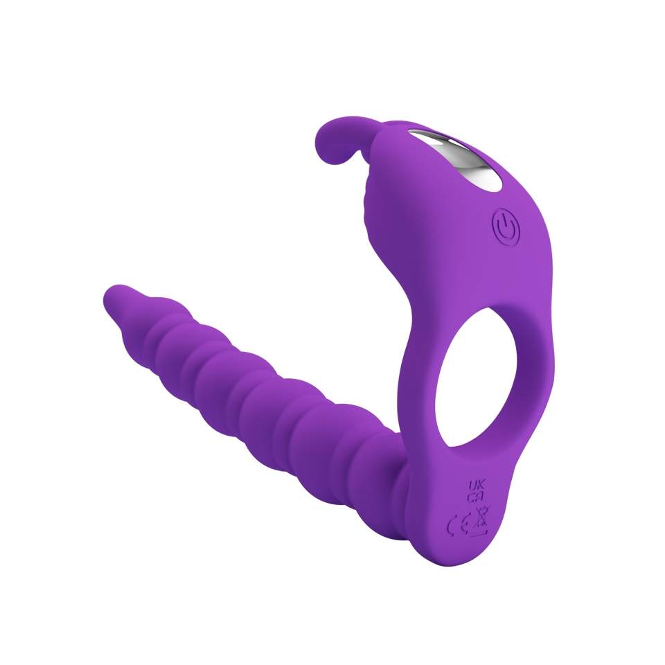 Silikonowy, wibrujący piersień z dodatkową wkładką - 7 funkcji wibracji