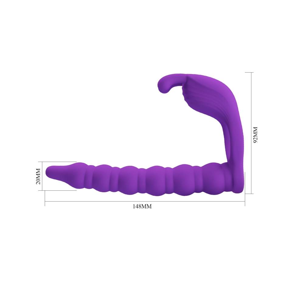 Silikonowy, wibrujący piersień z dodatkową wkładką - 7 funkcji wibracji