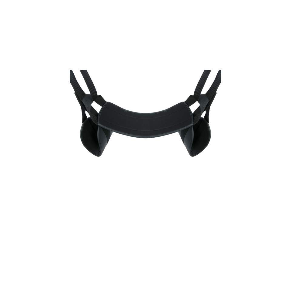 Czarna huśtawka na drzwi z kajdankami na kostki i uchwytami