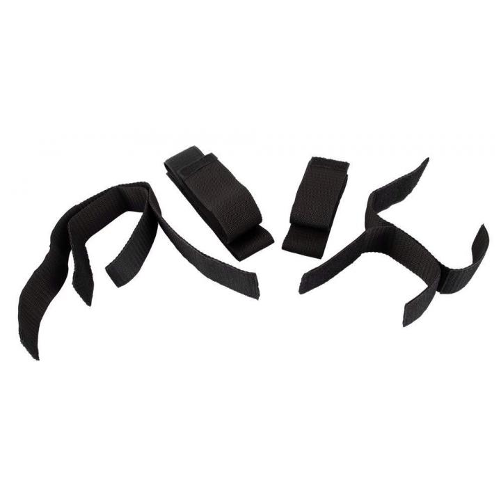 Zestaw mankietów do związania rąk i nóg, idealny do zabaw BDSM i bondage.
