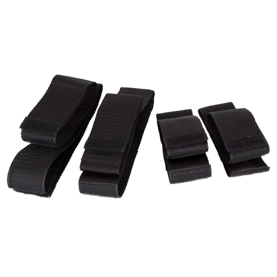 Zestaw mankietów do związania rąk i nóg, idealny do zabaw BDSM i bondage.