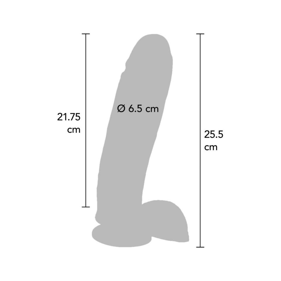 Sporych rozmiarów realicztyczne dildo z wibracjami- 25,5cm
