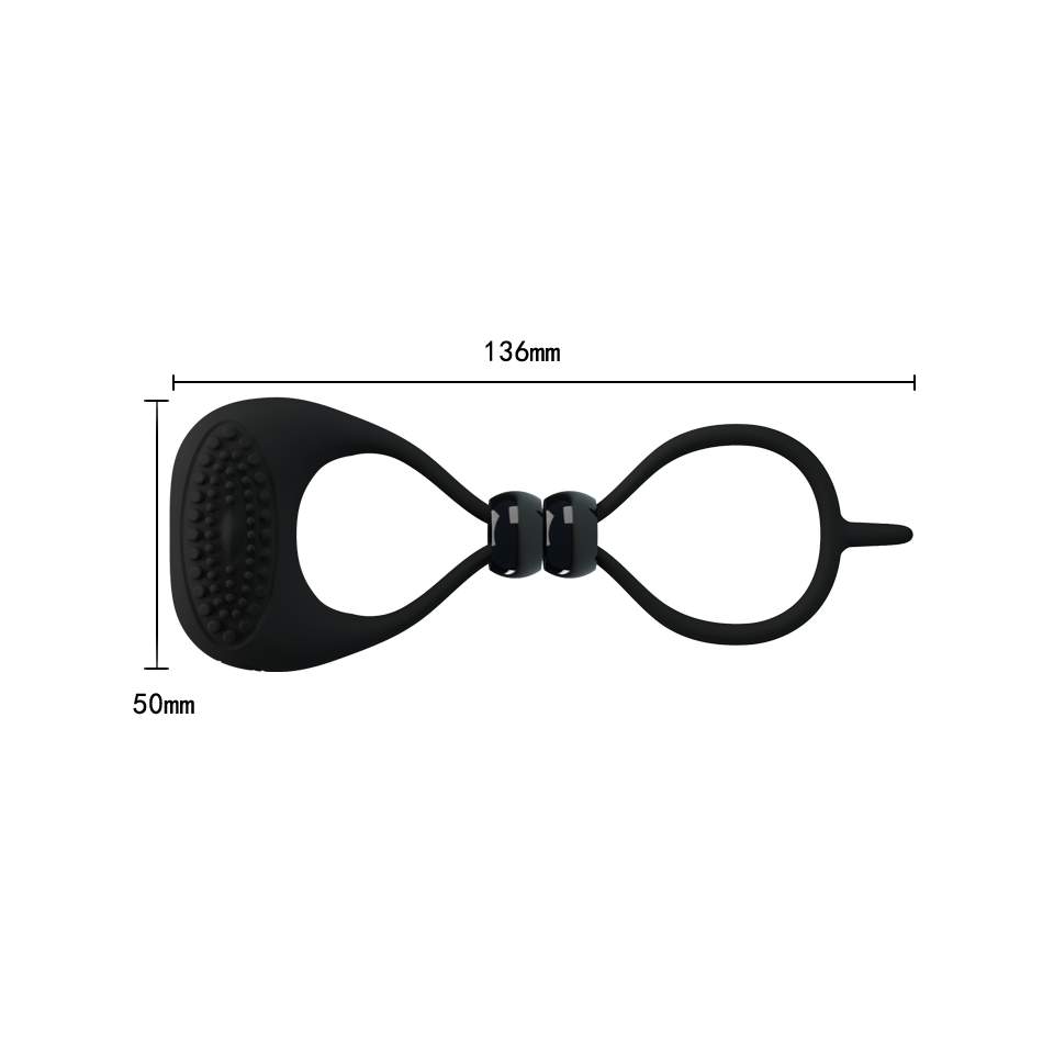 Regulowany pierścień erekcyjny z wibracjami i wypustkami