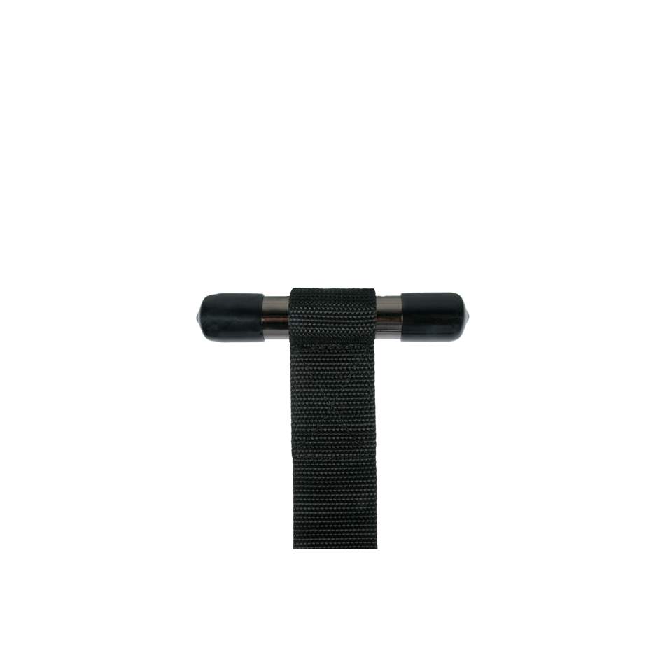 Czarne skórzane kajdanki na drzwi z uniwersalnym mocowaniem