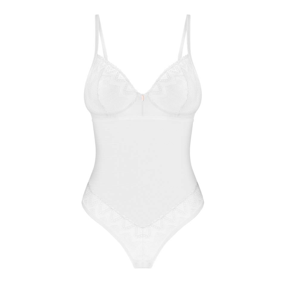 Białe przeźroczyste body