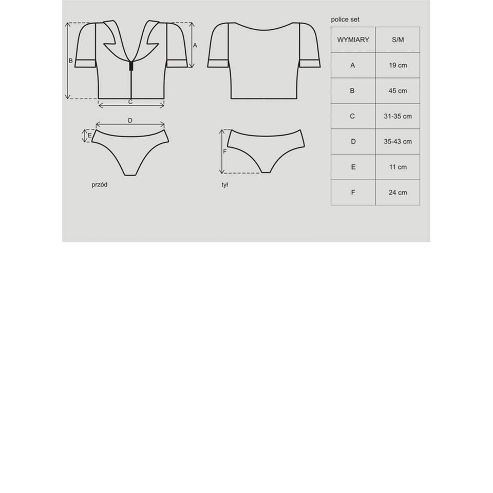 Kostium Policjantki 4-czesciowy marki Obsessive Police