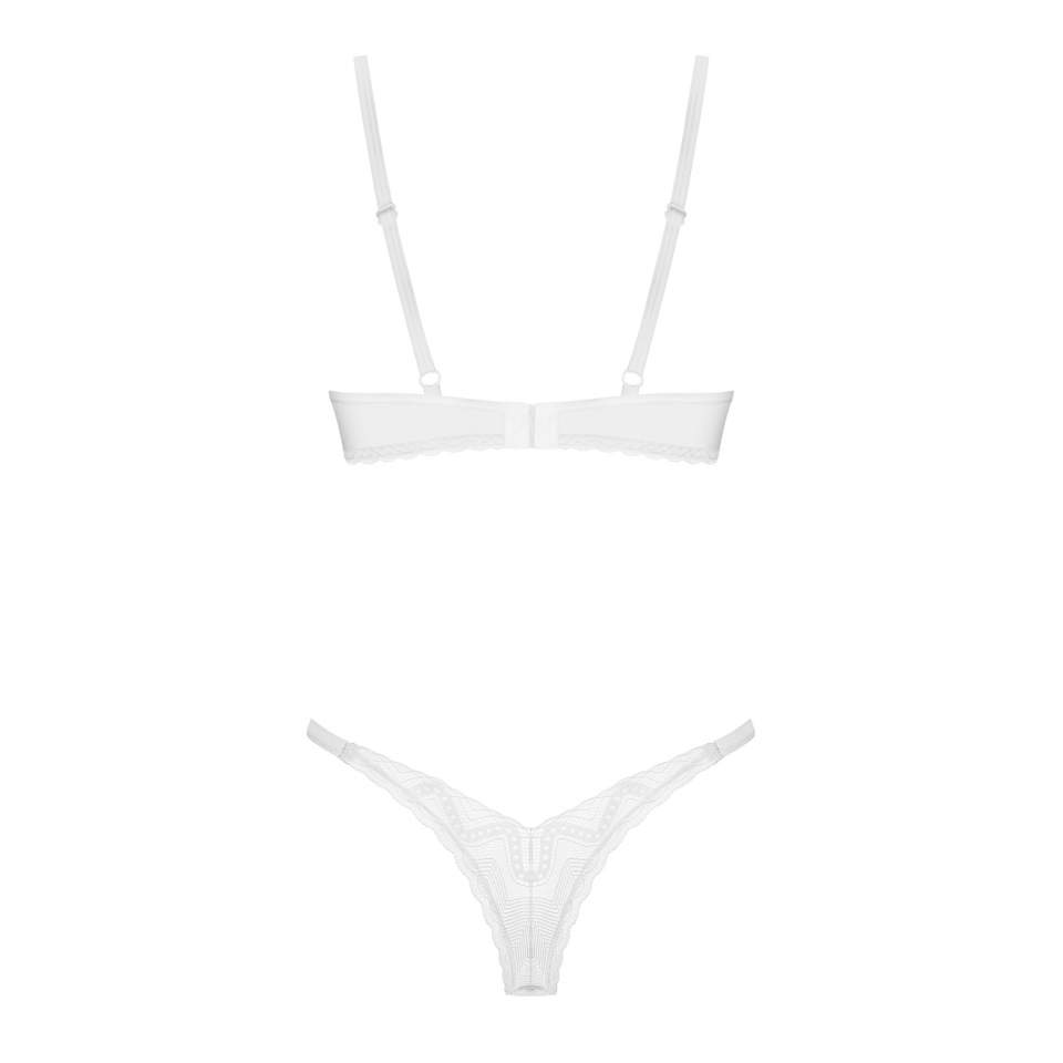 Biały zmysłowy komplet 2-częściowy marki Obsessive Alissium