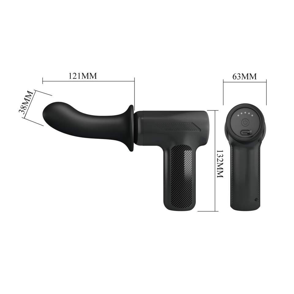 Super Mocny Masażer do ciała 2w1: 5 trybów ruchu posuwistego