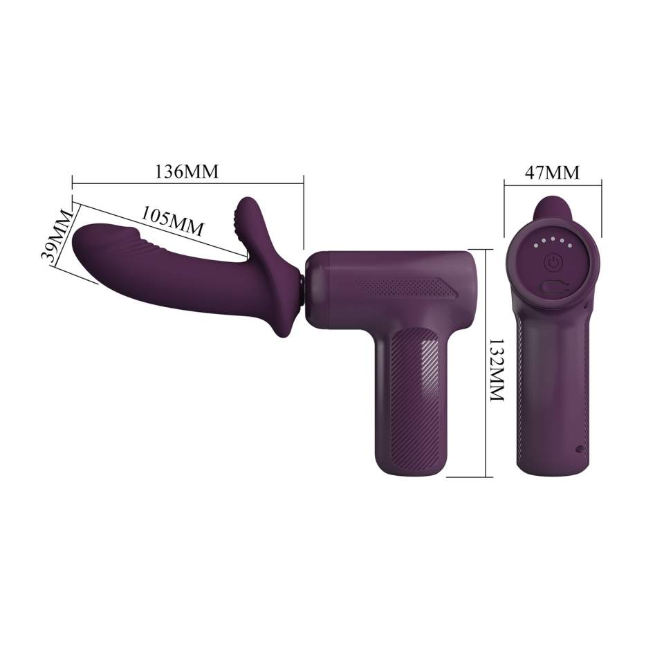 Super Mocny Masażer do ciała 2w1: 5 trybów ruchu posuwistego