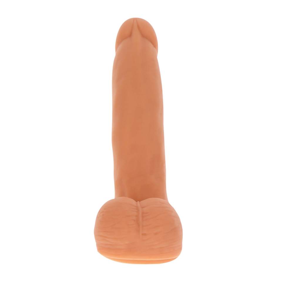 Cieliste Magnetyczne Pulsacyjne dildo wykonane z silikonu - 19,5cm