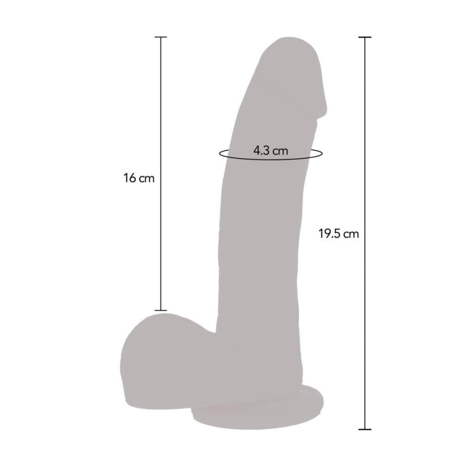 Cieliste Magnetyczne Pulsacyjne dildo wykonane z silikonu - 19,5cm