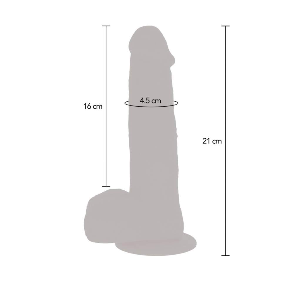 Wibrujące Dildo z Obracającymi się Koralikamiw wykonane z silikonu - 21cm