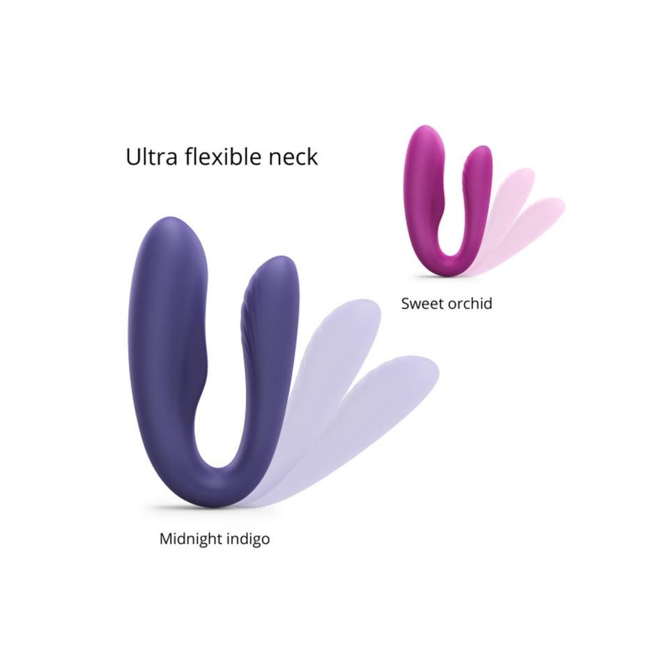 Fioletowy wibrator - podwójne zastosowanie : solo lub dla pary sterowany pilotem - 9 trybów wibracji