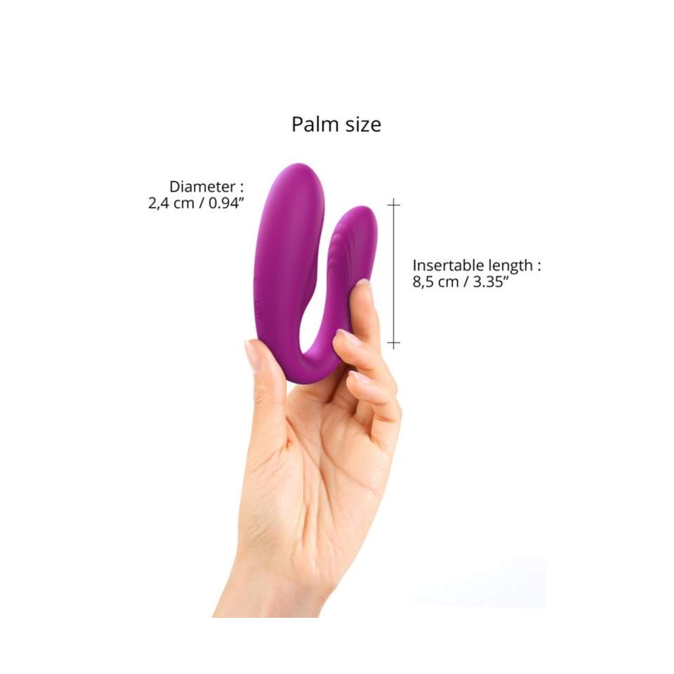 Różowy wibrator, podwójne zastosowanie : solo lub dla pary sterowany pilotem - 9 trybów wibracji