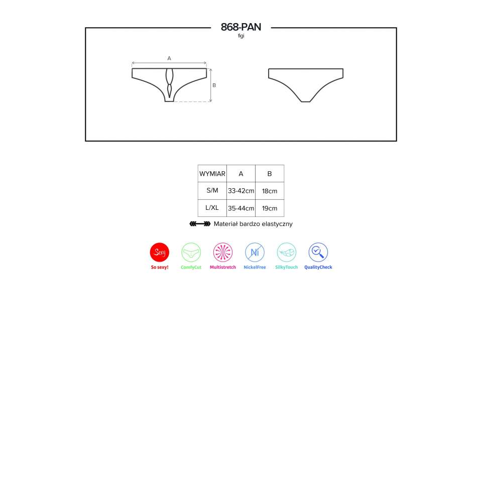 Czarne Figi Obsessive 868-PAN-1 