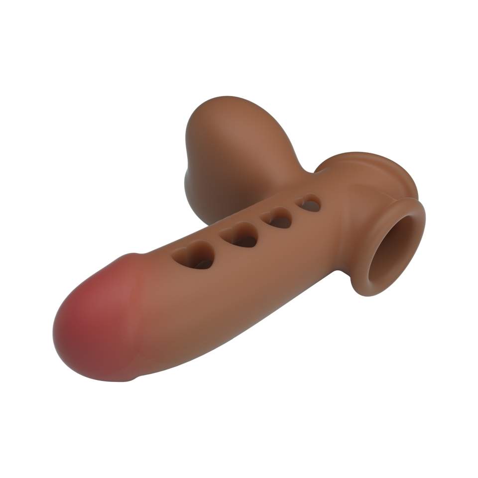 Silikonowa, wodoodporna nakładka na penisa z technologią poduszki powietrznej