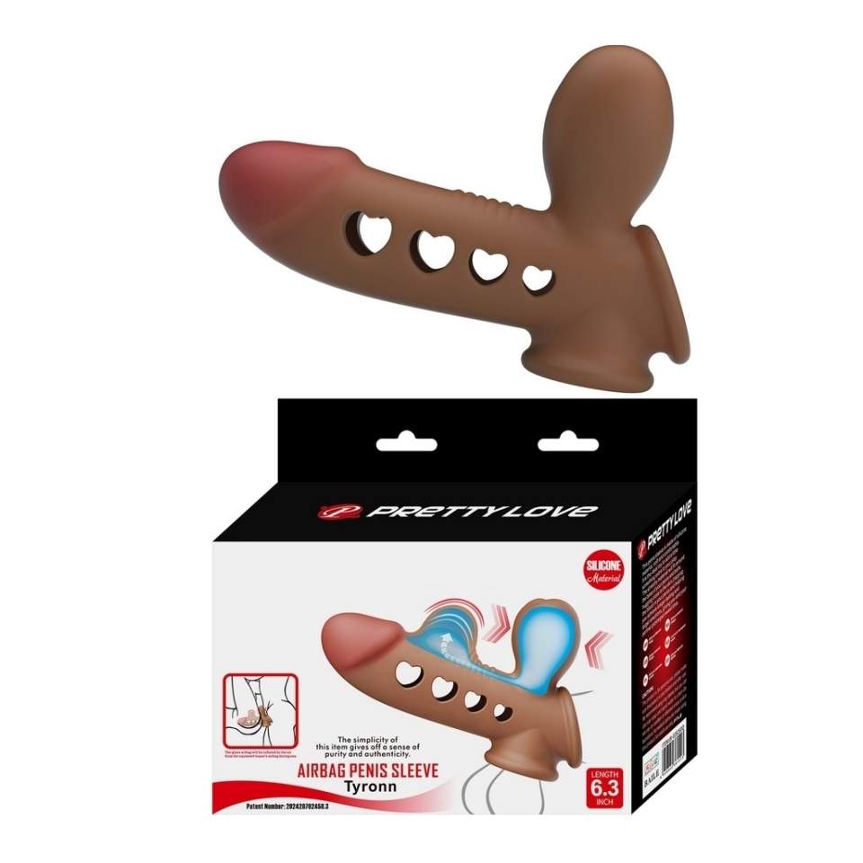 Silikonowa, wodoodporna nakładka na penisa z technologią poduszki powietrznej