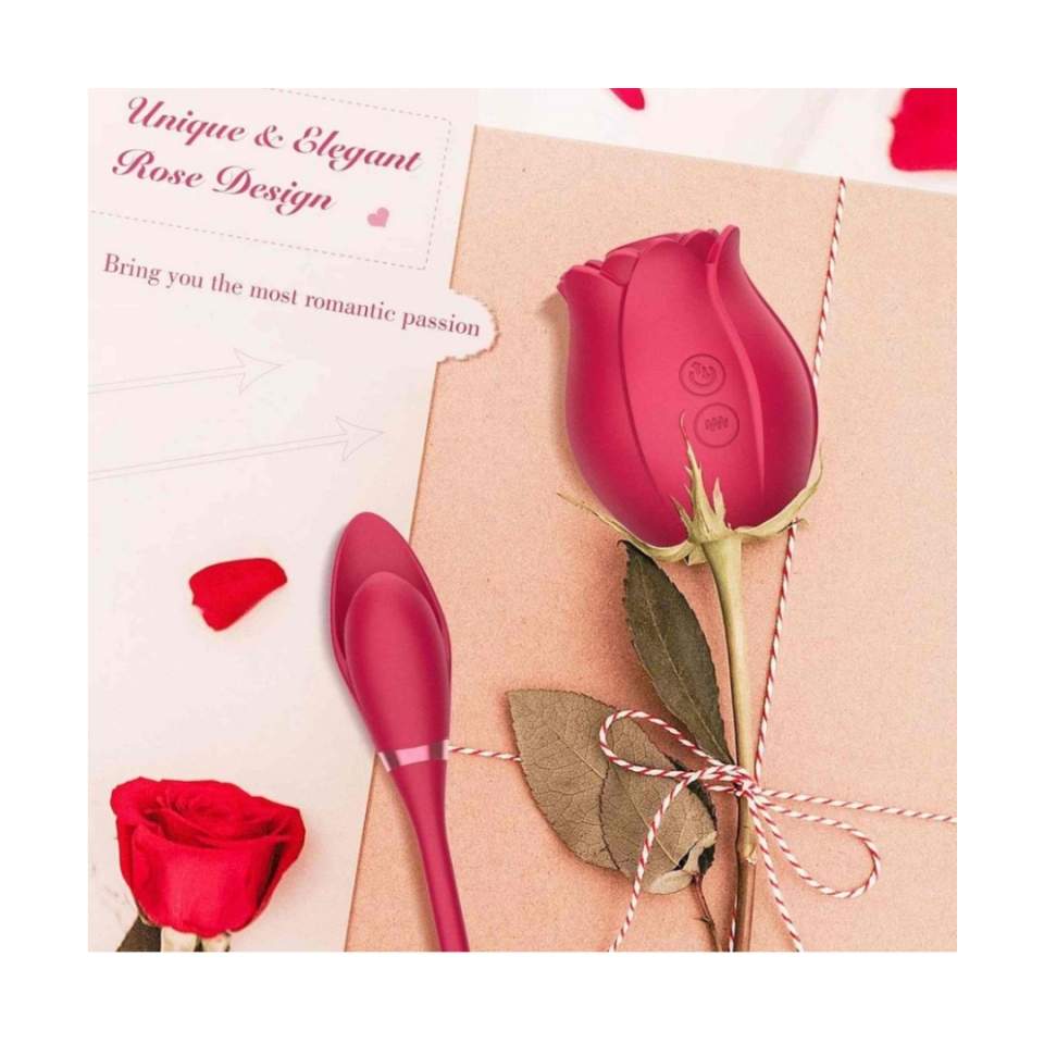 Wibrator z funkcją stymulacji łechtaczki 2w1 - 10 trybów wibracji i bezdodytokwej stymulacji