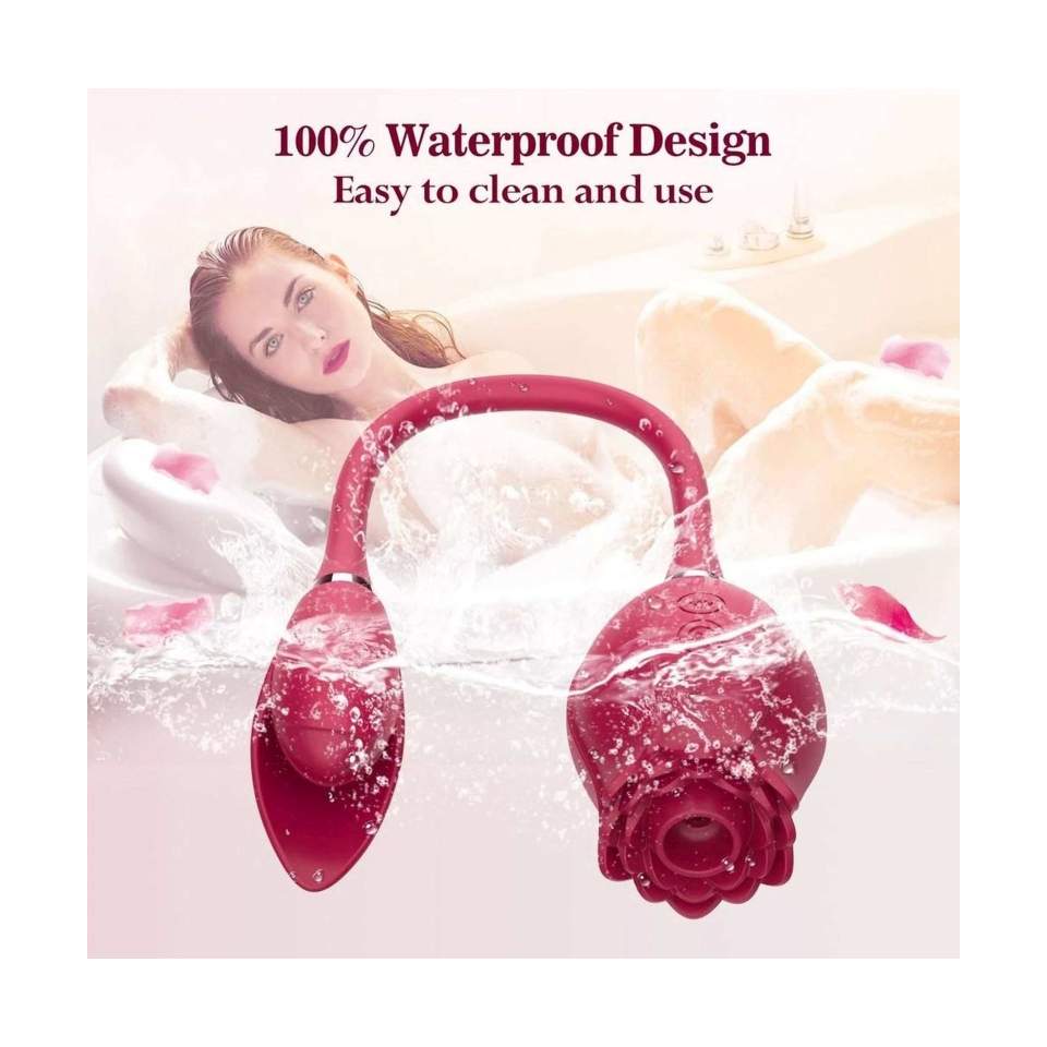 Wibrator z funkcją stymulacji łechtaczki 2w1 - 10 trybów wibracji i bezdodytokwej stymulacji