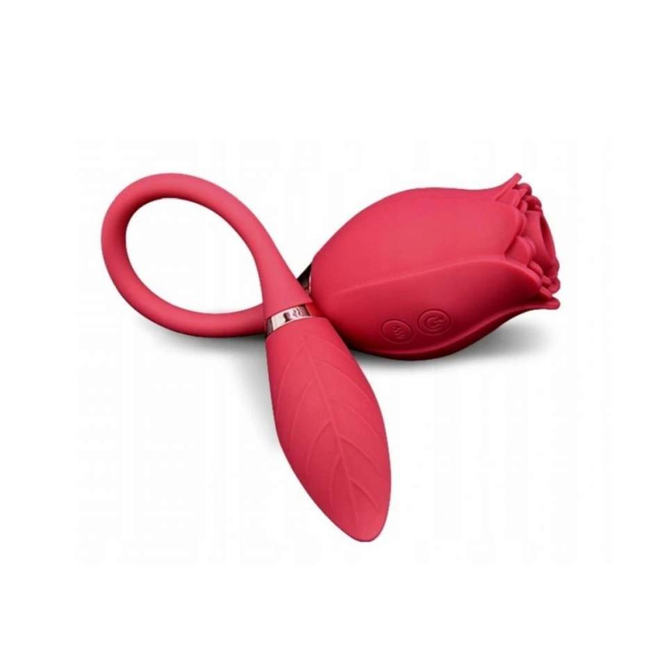 Wibrator z funkcją stymulacji łechtaczki 2w1 - 10 trybów wibracji i bezdodytokwej stymulacji