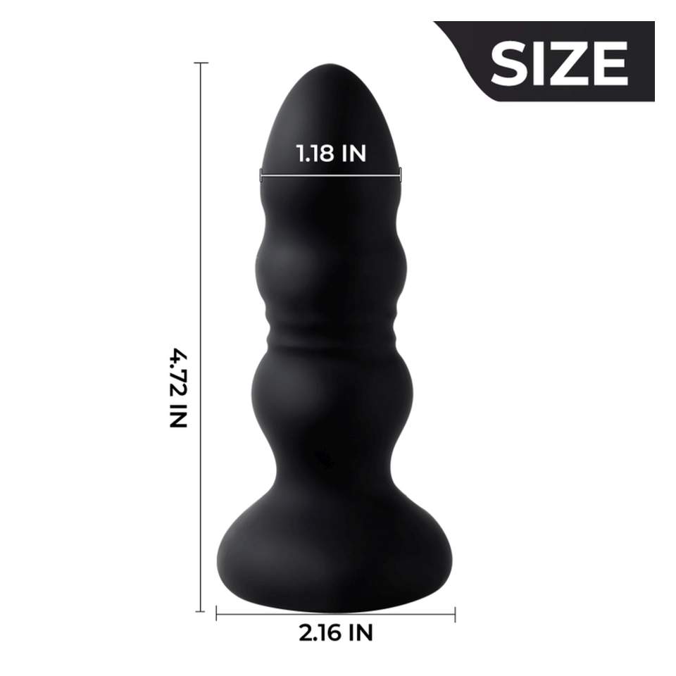 Podświetlany korek analny sterowany pilotem: 9 trybów wibracji i 9 dynamicznych funkcji pchnięć