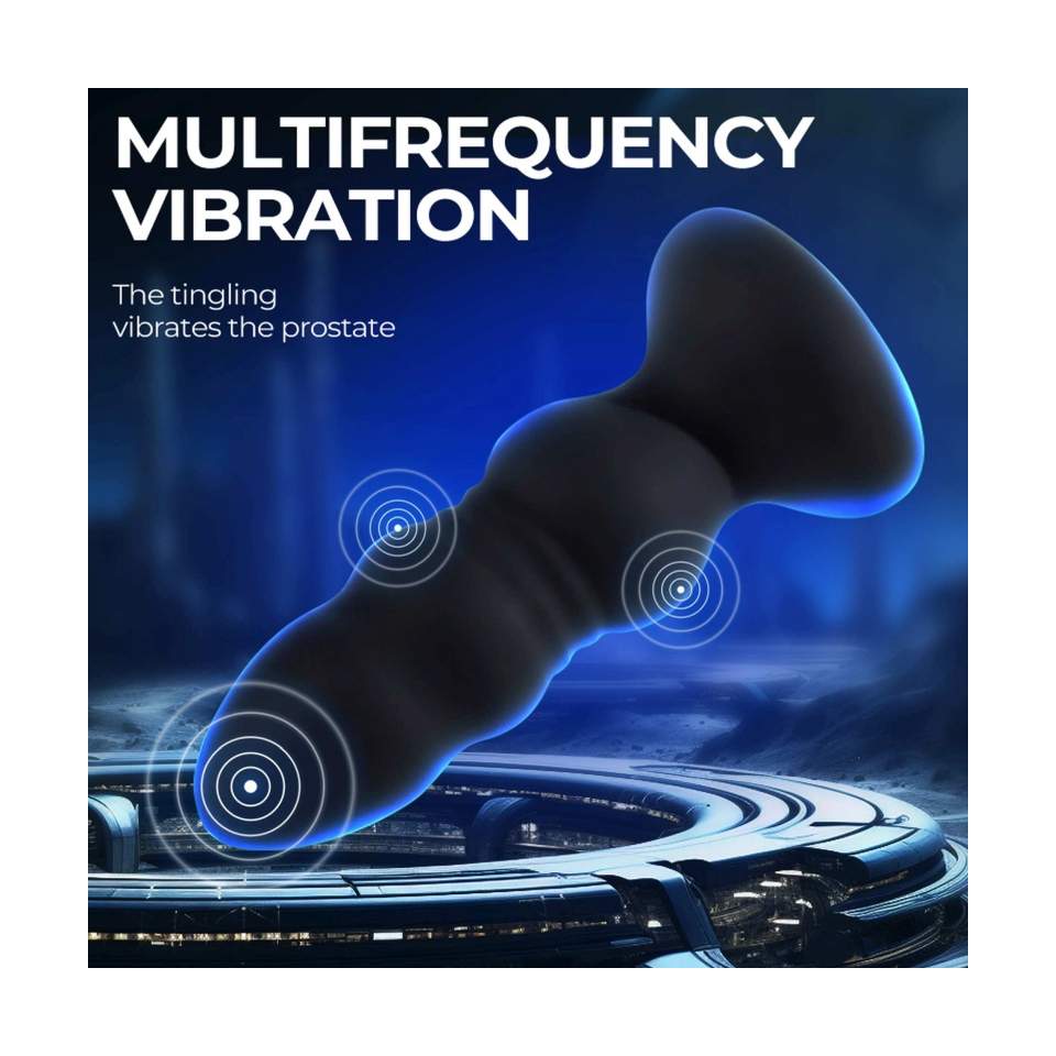 Podświetlany korek analny sterowany pilotem: 9 trybów wibracji i 9 dynamicznych funkcji pchnięć