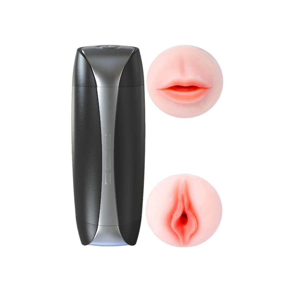 Masturbator dla mężczyzn dwustronny, usta + wagina- 36 funkcji wibracji, ładowany USB