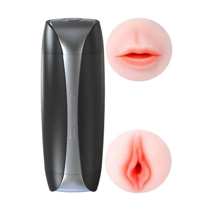 Masturbator dla mężczyzn dwustronny, usta + wagina- 36 funkcji wibracji, ładowany USB