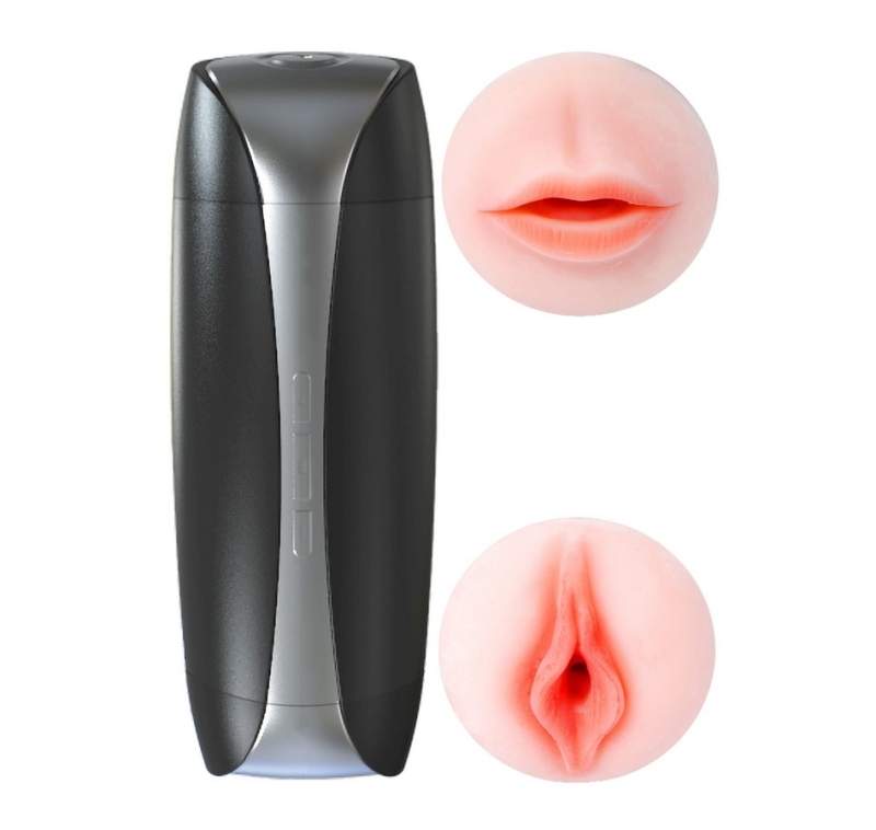 Masturbator dla mężczyzn dwustronny, usta + wagina- 36 funkcji wibracji, ładowany USB