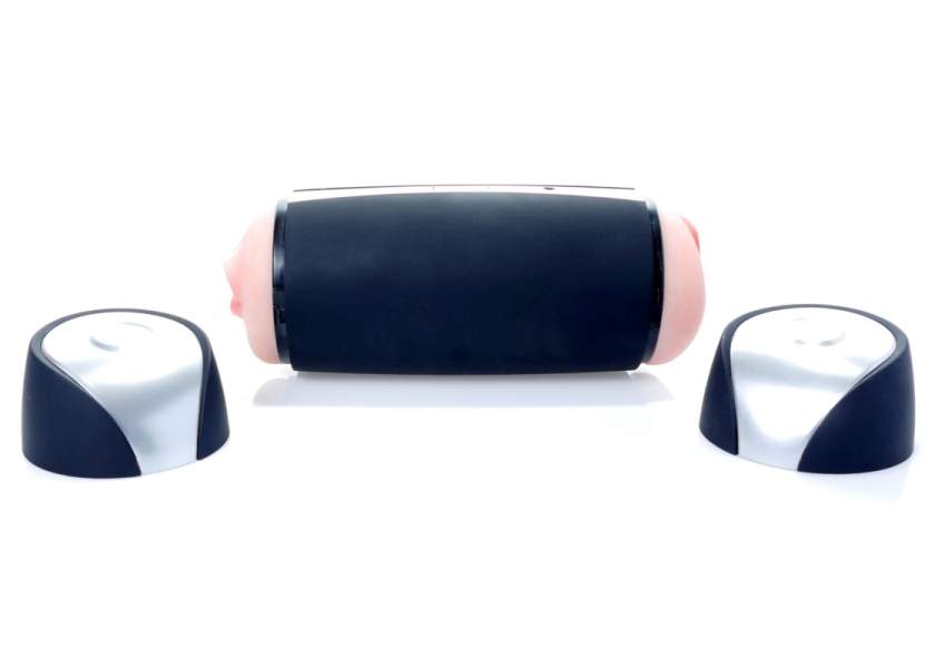 Masturbator dla mężczyzn dwustronny, usta + wagina- 36 funkcji wibracji, ładowany USB