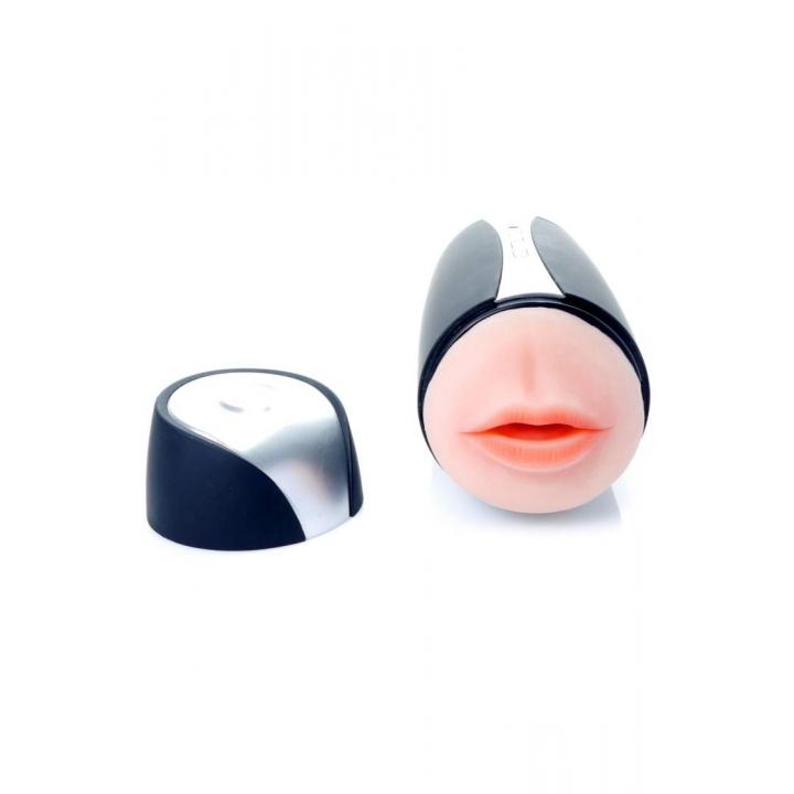 Masturbator dla mężczyzn dwustronny, usta + wagina- 36 funkcji wibracji, ładowany USB