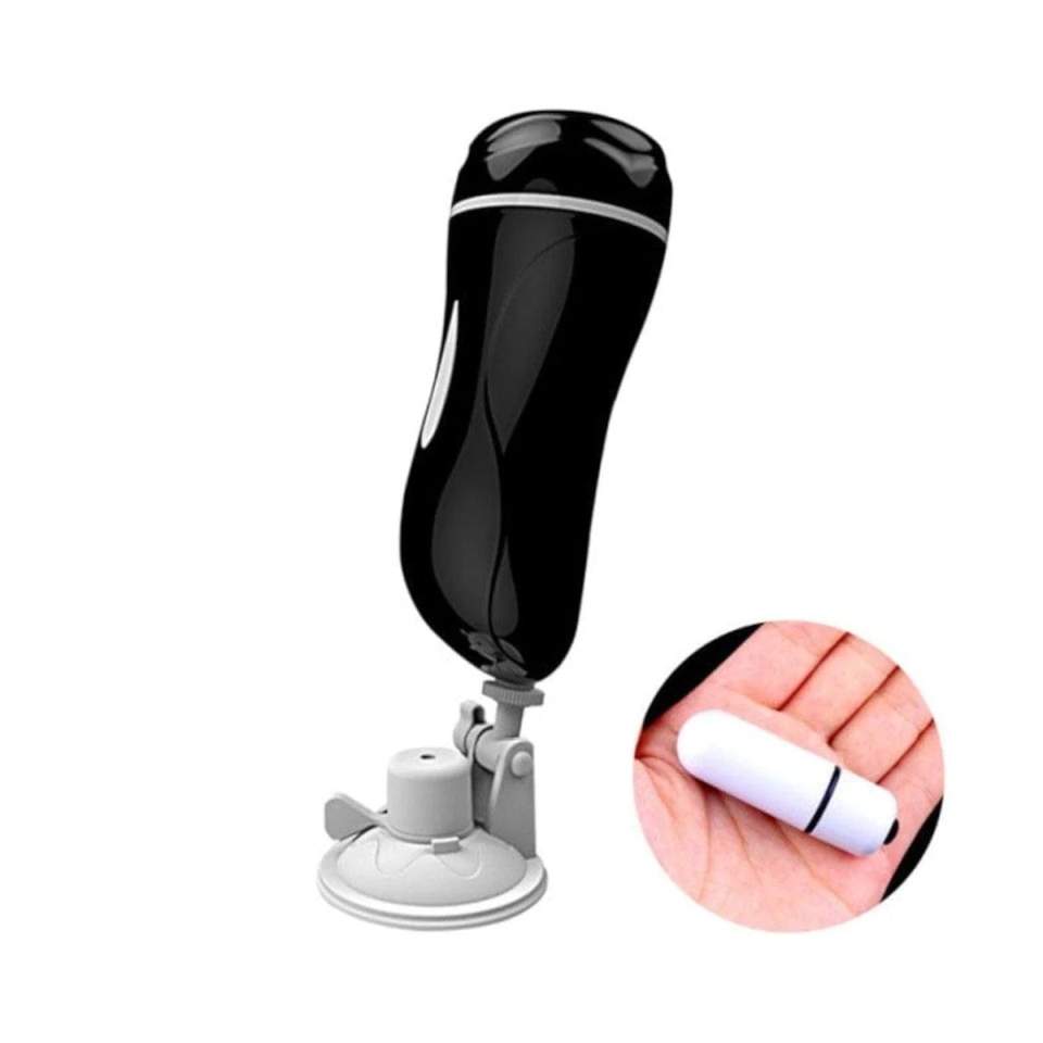 Męski Masturbator Wibrujący z Przyssawką, wodoodporny - ładowany USB