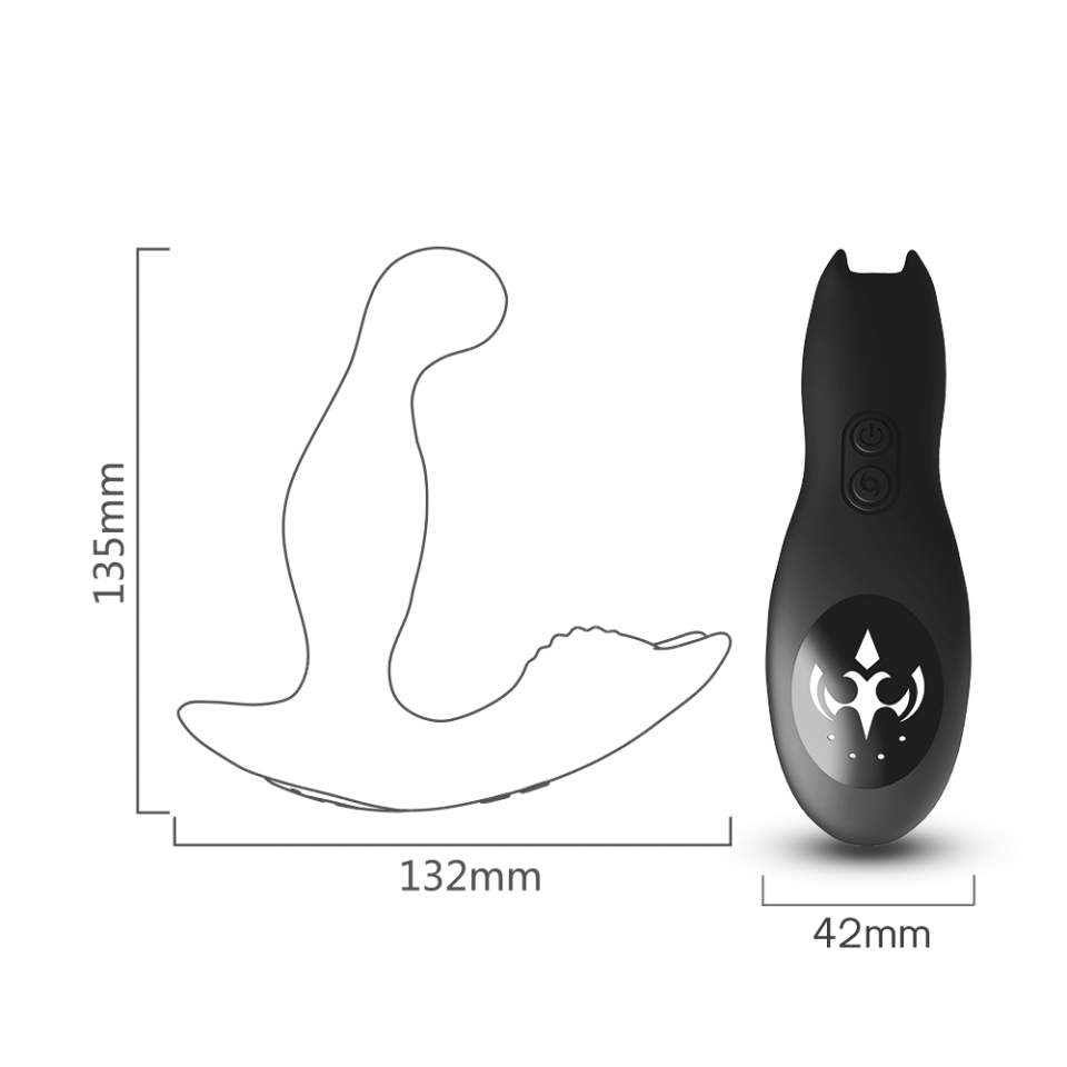Zaawansowana stymulator prostaty i punktu G, sterowany pilotem - 9 trybów wibracji i 5 prędkości obrotu